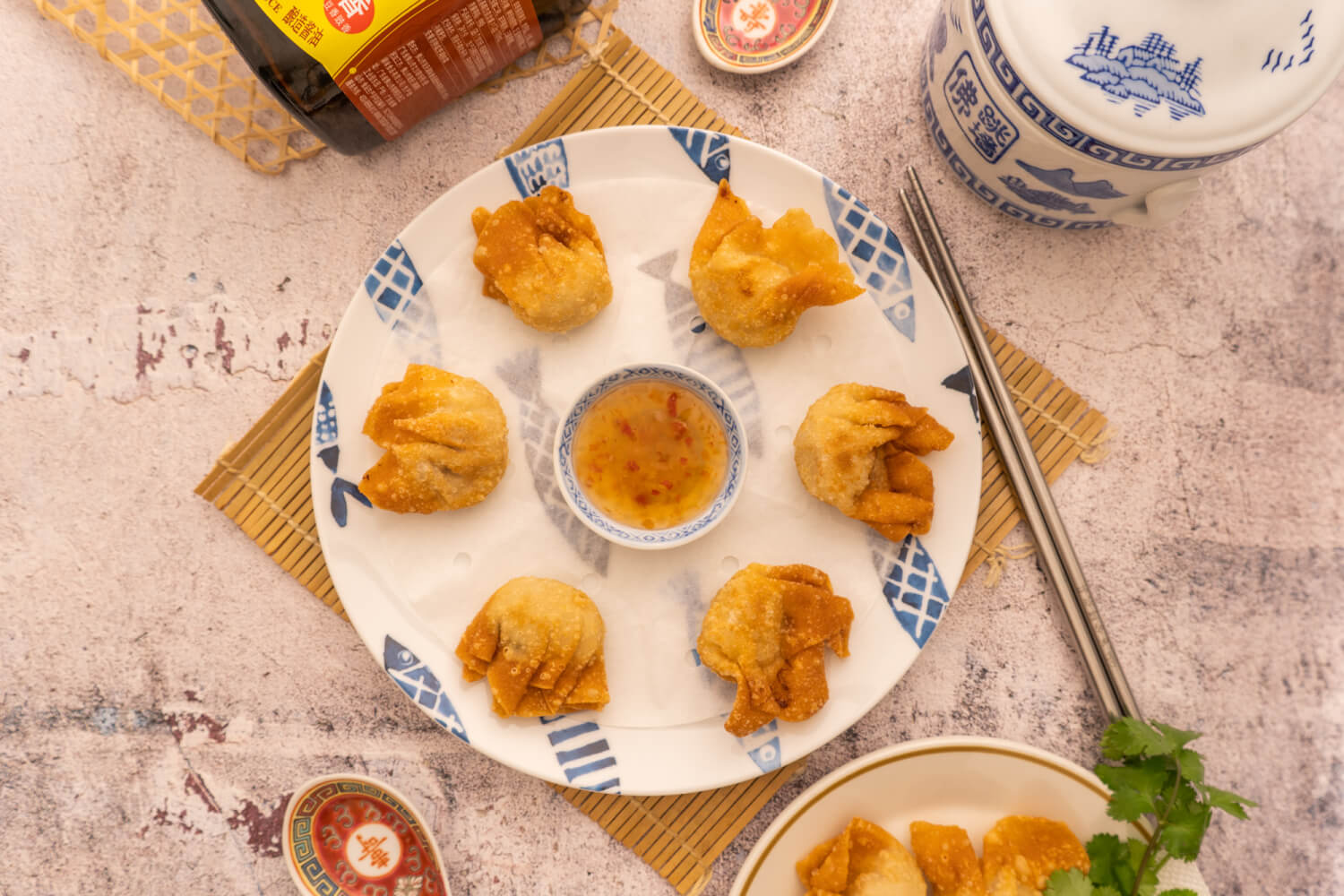 Deep Fried Pork & Shrimp Wontons Recipe (Takeout Style!)